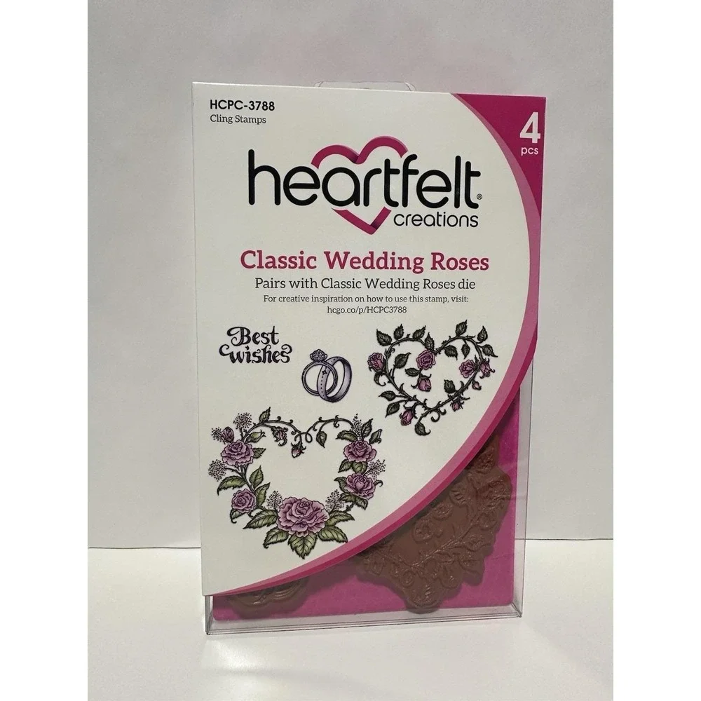 Heartfelt Creations Classic Wedding Roses – Cling Stamps & Craft Dies – Lot of 2